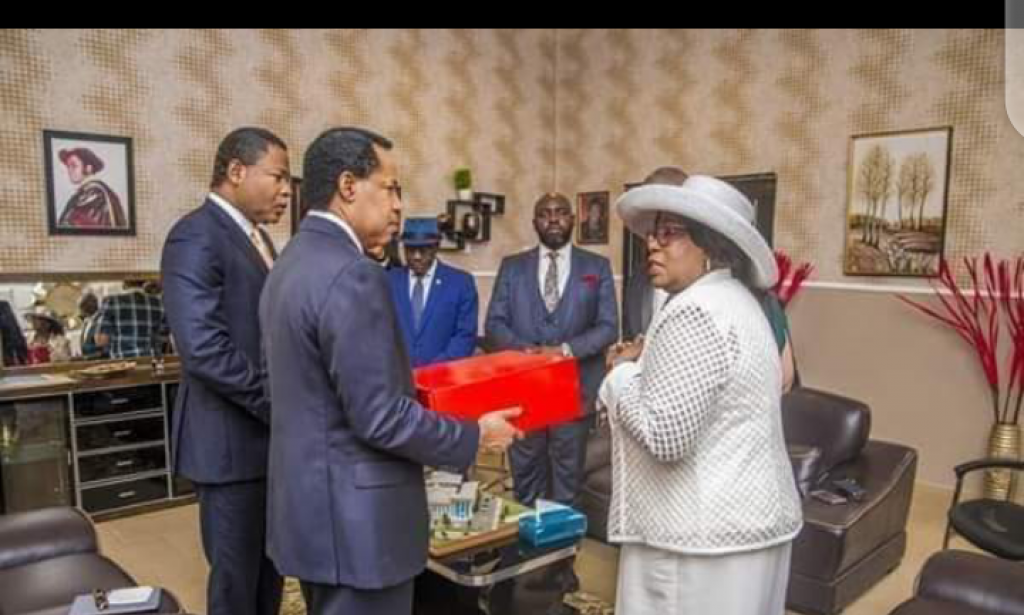 Archbishop Benson Edahosa personal Bible handed over to Pastor Christ Oyakhilome